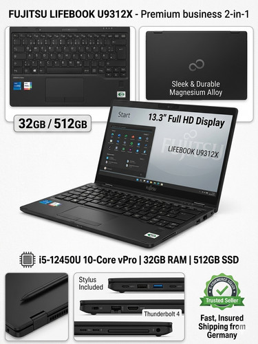 Fujitsu lifebook u9312x - lifebook, 2-in-1